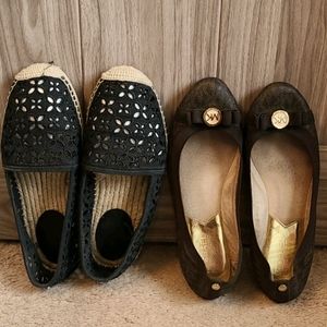 Michael Kors Darci Cut out flats & MK brown flats